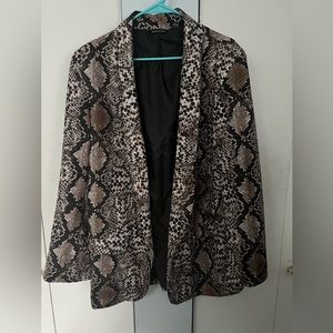 Snake skin print blazer